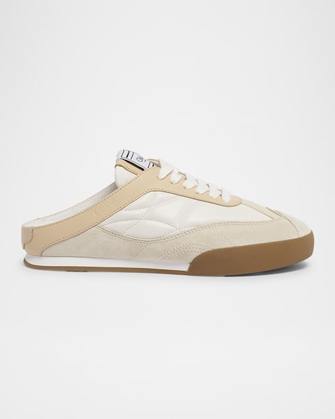 Chloe Kick Low-Top Mixed Leather Sneakers | Neiman Marcus