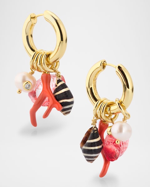 Gas Bijoux Atik 24K Gold-Plated Hoop Earrings | Neiman Marcus