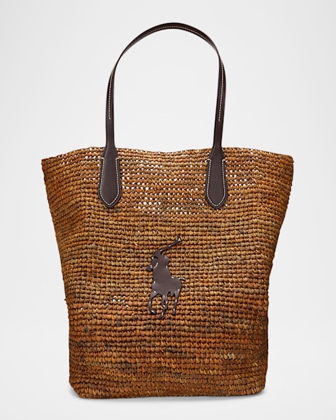 Polo Ralph Lauren Polo Play Large Leather Tote Bag | Neiman