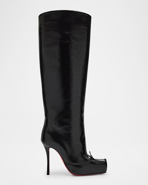 Miss Z Botta Cheetah Calf Hair Knee-High Stiletto Boots
