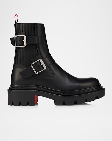NeroGiardini Leather Harness Biker Boots | Neiman Marcus