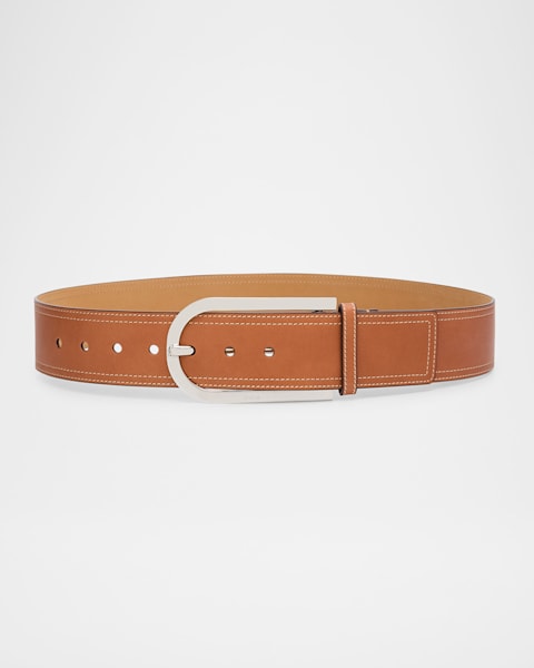 Casted Concho Leather Belt