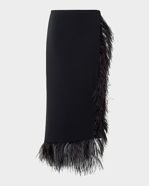Courreges Illusion Draped Midi Skirt | Neiman Marcus