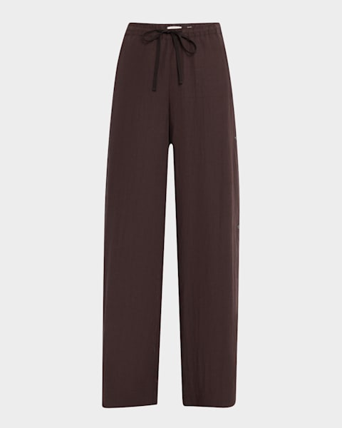 Brunello Cucinelli Cotton Lurex English Ribbed Straight-Leg