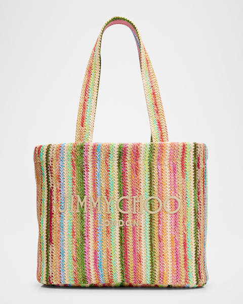 Jimmy Choo Lenny North-South Leather Tote Bag | Neiman Marcus