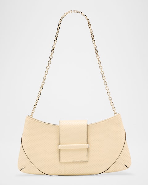 Jimmy Choo Skylar Frame Metallic Leather Clutch Bag | Neiman