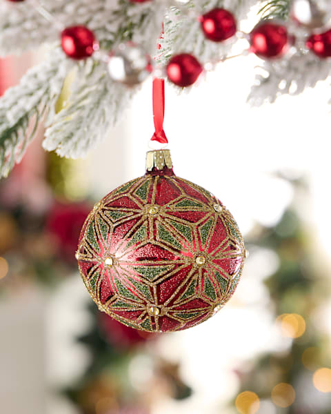 VERSACE　クリスマスオーナメント Versace Medusa Amplified Golden Coin - Globe Ornament - The Pink Daisy