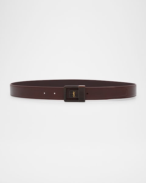 Saint Laurent Ceinture YSL Leather Belt | Neiman Marcus