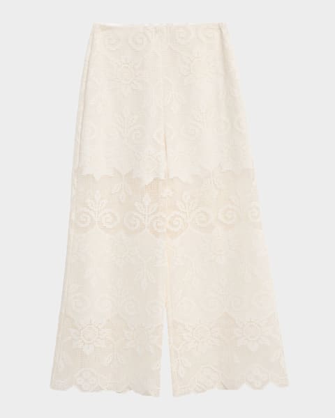 Zimmermann Coco Lace Flare Pants | Neiman Marcus