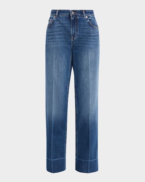 ☆WEEKEND☆直営店買付☆お洒落Denim Jeans/MANETTA Weekend Max Mara Manetta Cropped Sequin Floral Jeans