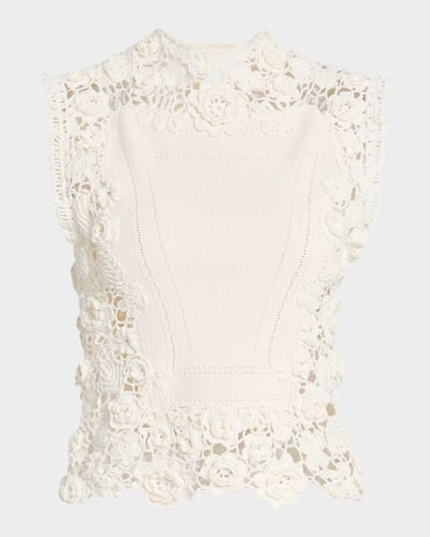 Ulla Johnson Leila Ribbed Ruffle Top | Neiman Marcus