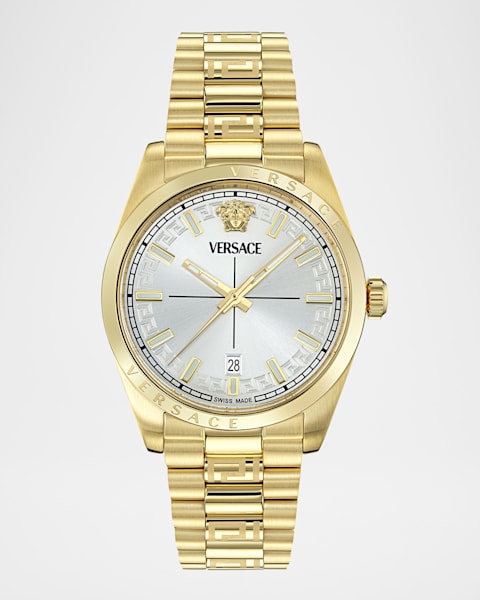 Versace Medusa Infinite IP Yellow Gold Bracelet Watch, 47mm