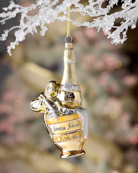 Vondels Embellished Champagne Bottle Christmas Ornament | Neiman
