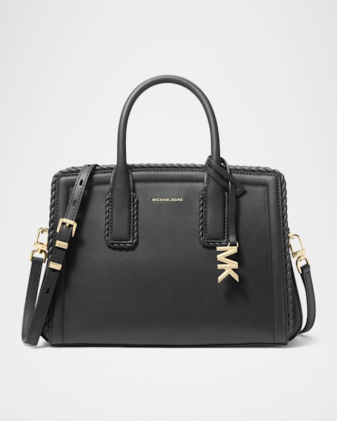 MICHAEL Michael Kors Scarlette Medium Woven Leather Satchel