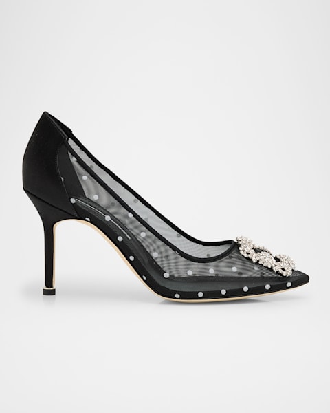 ★MANOLO BLAHNIK Capcourme 90 レザートリム メッシュパンプス MANOLO BLAHNIK☆関税込☆Capcourme 90 レザー メッシュパンプス