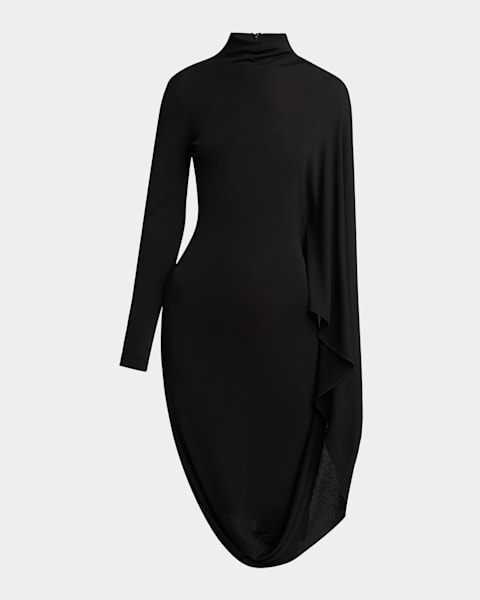 ワンピース STELLA MCCARTNEY VISCOSE V-NECK DRESS Stella McCartney cut-out V-neck flared dress - women