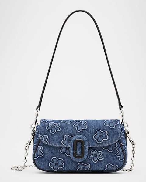Le Petit Bambimou Croc-Print Canvas Shoulder bag