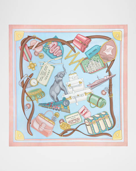 Prada ピクチャレスク スカーフ Prada Picturesque Paris Silk Scarf | Neiman Marcus