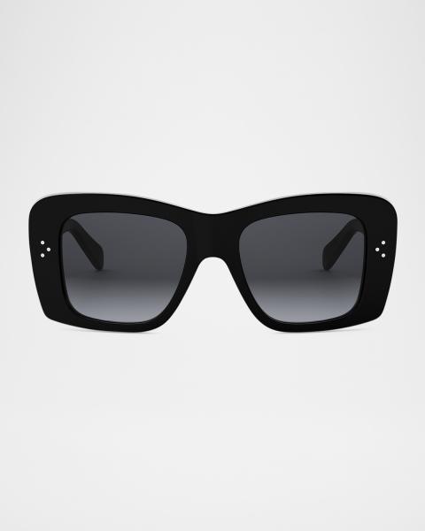 Chloe Gradient Acetate Round Sunglasses | Neiman Marcus display picture 1
