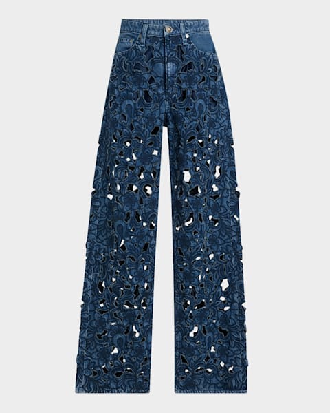 【関税&送料込】The Row Jeans Denim Landais THE ROW Landais Mid-Rise Straight-Leg Jeans | Neiman Marcus