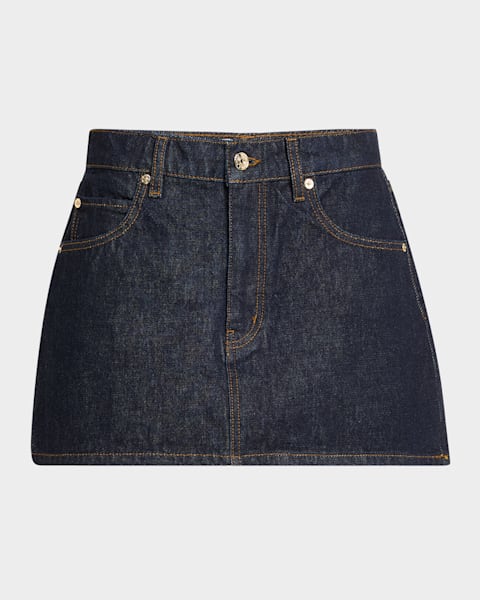 The Pleated Denim Skirt