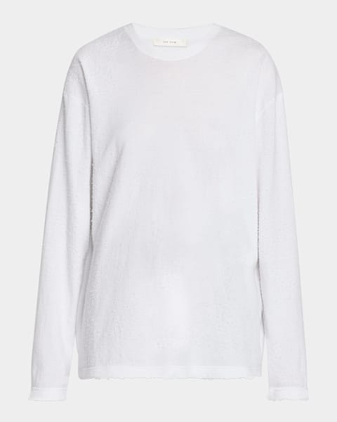 Tシャツ・カットソー [The Row] Karpa Top in Cotton Karpa コットントップス ホワイト – The Row