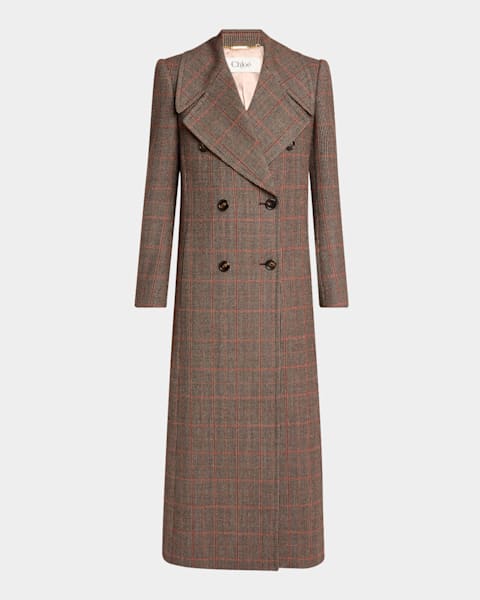 VALENTINO lady long coat女ウールコート Valentino Garavani Leopard Print Bow Wool Coat | Neiman Marcus