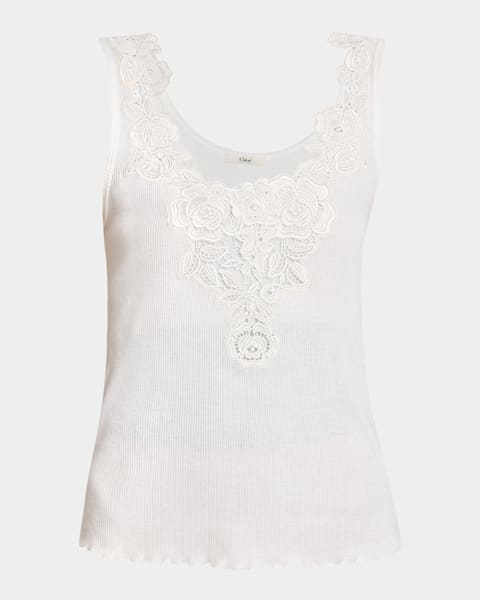 Tシャツ・カットソー BRUNELLO CUCINELLI RIBBED JERSEY TANK TOP WITH SHINY TAB Brunello Cucinelli Ribbed Cotton Jersey Tank Top with Monili
