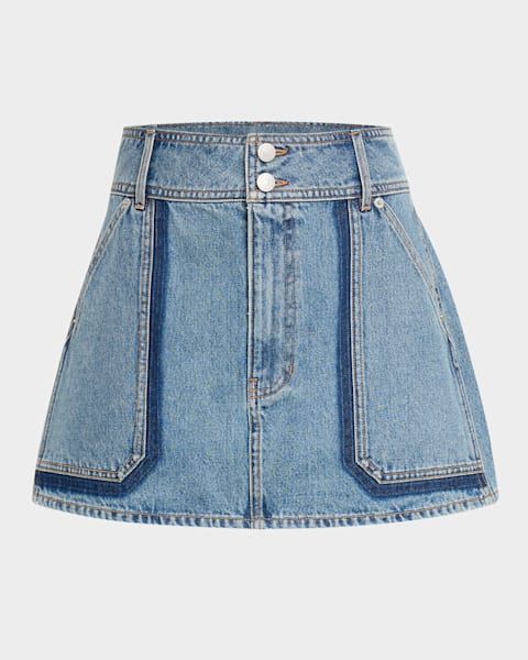 The Pleated Denim Skirt