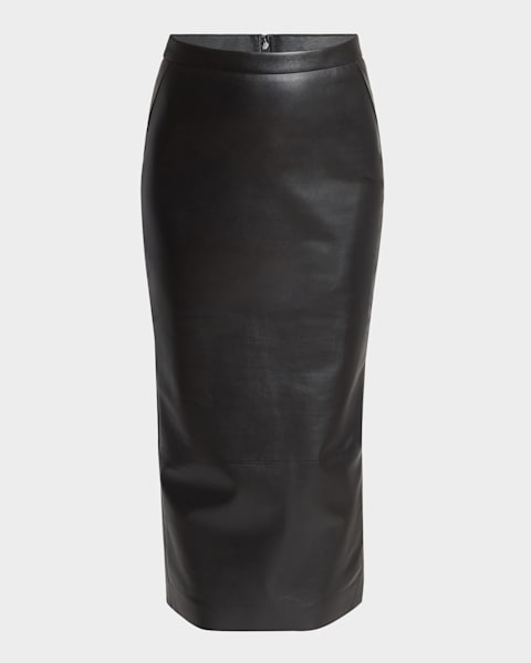Givenchy Pleated Wool Midi Skirt | Neiman Marcus