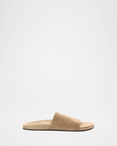 THE ROW Hugh Leather Toe-Ring Slide Sandals | Neiman Marcus