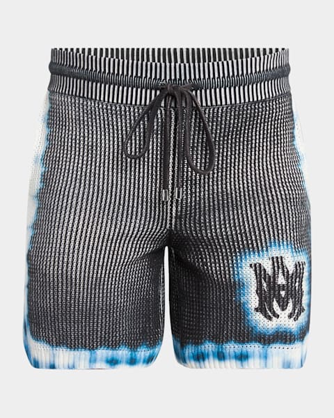 Amiri Men's Silk Bleach Bandana Pull-On Shorts | Neiman Marcus