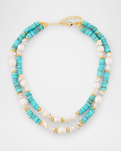 Kenneth Jay Lane Sidena Silver Beads Necklace
