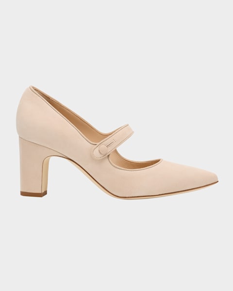 Manolo Blahnik Lista Suede Pumps | Neiman Marcus