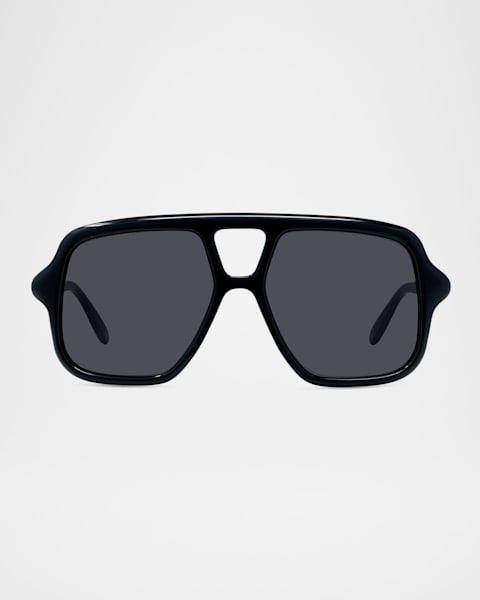 Loewe Logo Acetate Square Sunglasses | Neiman Marcus