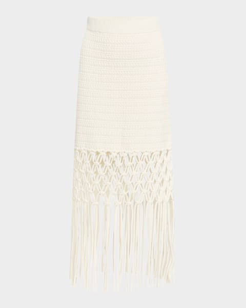 Zimmermann Wylie Flared Knit Skirt | Neiman Marcus