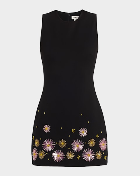 chinese dress ladies Staud Cadence Black Satin Pearl Halter Maxi Dress