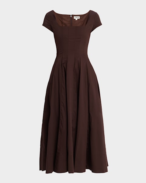 Misook Fit & Flare Ribbed Knit Maxi Dress | Neiman Marcus