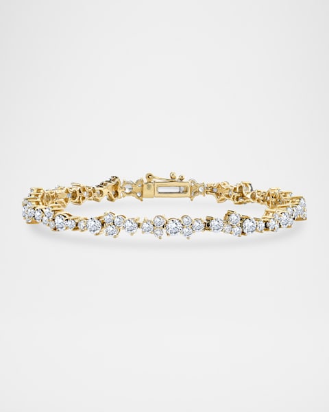 Modern Renaissance Bracelet with Diamonds in 18K Gold, 4.5mm