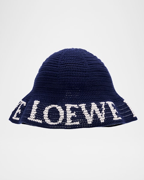 Loewe Fisherman Zip Leather Bucket Hat | Neiman Marcus