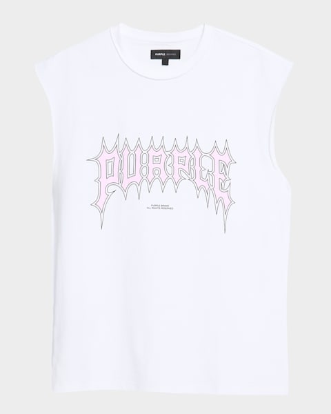 Men's Textured Logo Cotton Jersey Tee