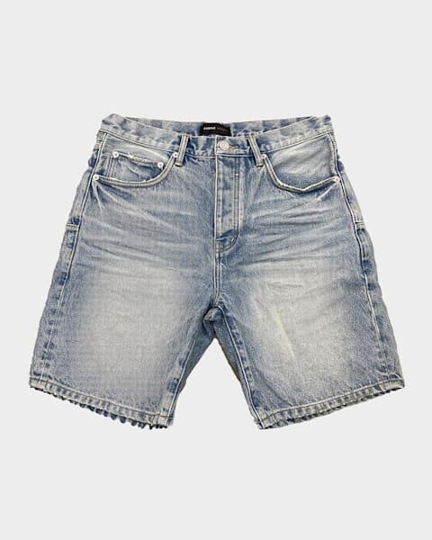 Men's Faros Distressed Cotton Denim Shorts