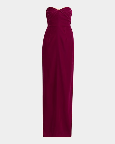 Shimmer One-Shoulder Flower Gown