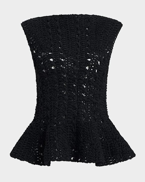 NILI LOTAN シルクサテン ホルターネックトップス【関税なし】 Nili Lotan Carina Polka-Dot Silk Top with Tie Neck | Neiman