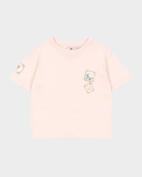 【Chloe】クロエ Tシャツ ピンク Chloe Girl's Embroidered Logo-Print T-Shirt, Size 4-5