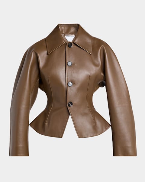 BOTTEGA VENETA INTRECCIATO COLLAR JACKET ボッテガ ヴェネタ Bottega Veneta Intrecciato Collar Wide-Sleeve Cotton Jacket