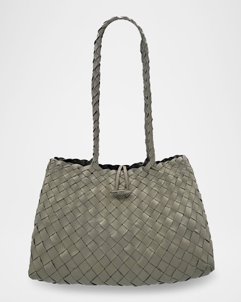 Oryany Triangle Crochet Raffia Shoulder Bag | Neiman Marcus
