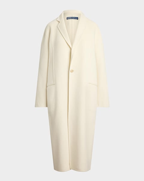 Polo Ralph Lauren Single-Button Herringbone Coat | Neiman Marcus