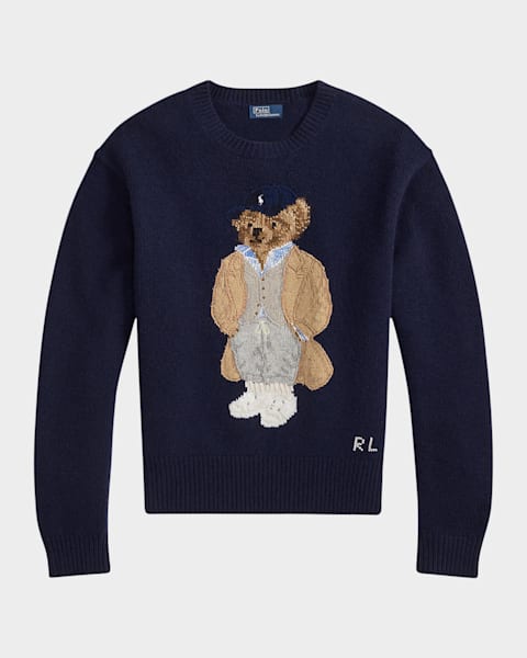 Polo Ralph Lauren Polo Bear Wool-Cashmere Sweater | Neiman Marcus