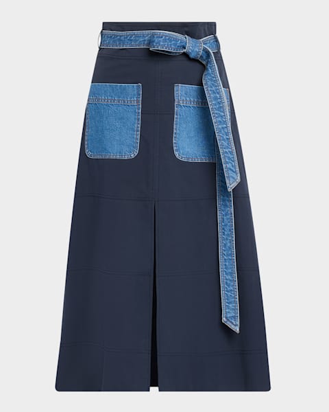 Prada キッドモヘア スカート Kid mohair skirt 関税込 ネイビー キッドモヘア スカート | PRADA